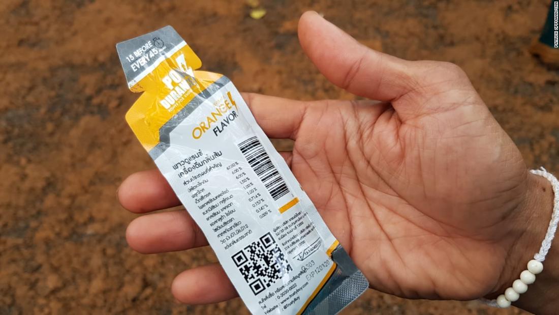 CNN Packs of powel gel were distributed to the team to help them restore and maintain energy.